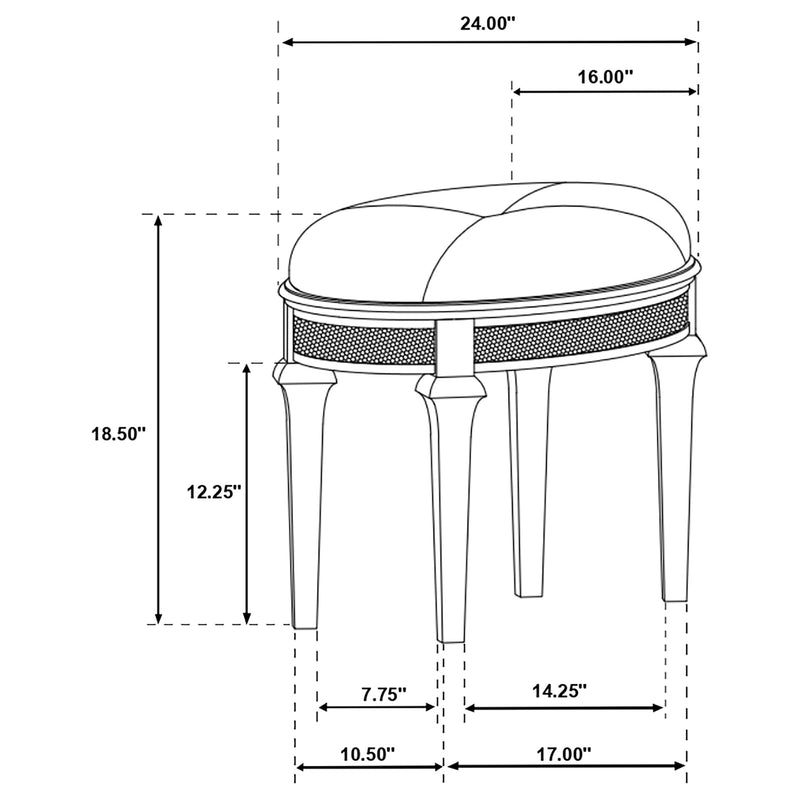 Evangeline Vanity Stool