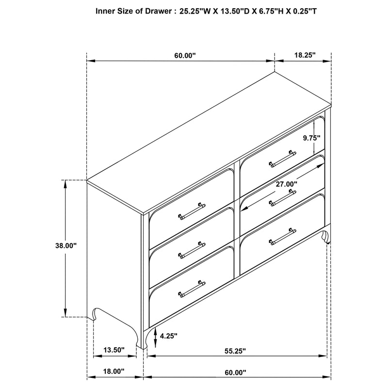 Anastasia 5 Pc Bedroom Set