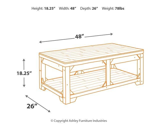 Fregine Coffee Table with Lift Top