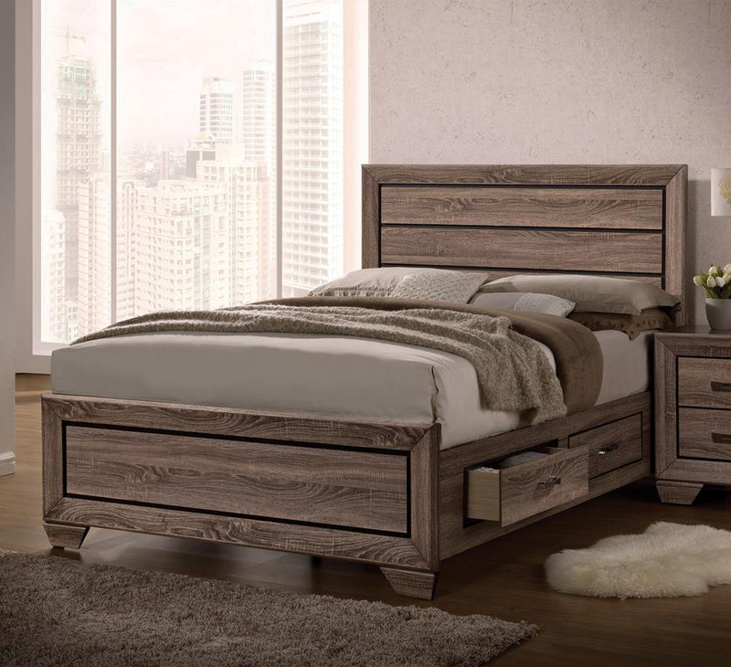 Kauffman California King Panel Bed Washed Taupe