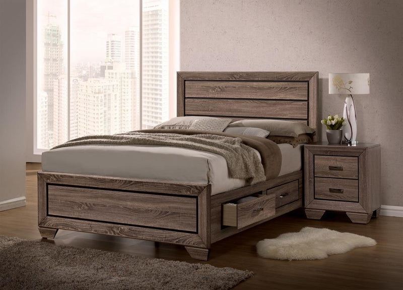 G204193 Kauffman Transitional Washed Taupe California King Bed