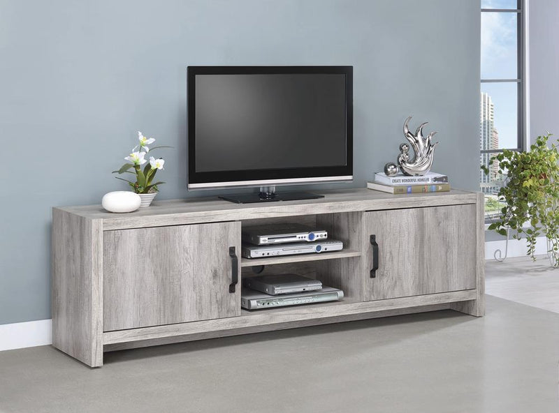 Burke 2-drawer TV Console Grey Driftwood