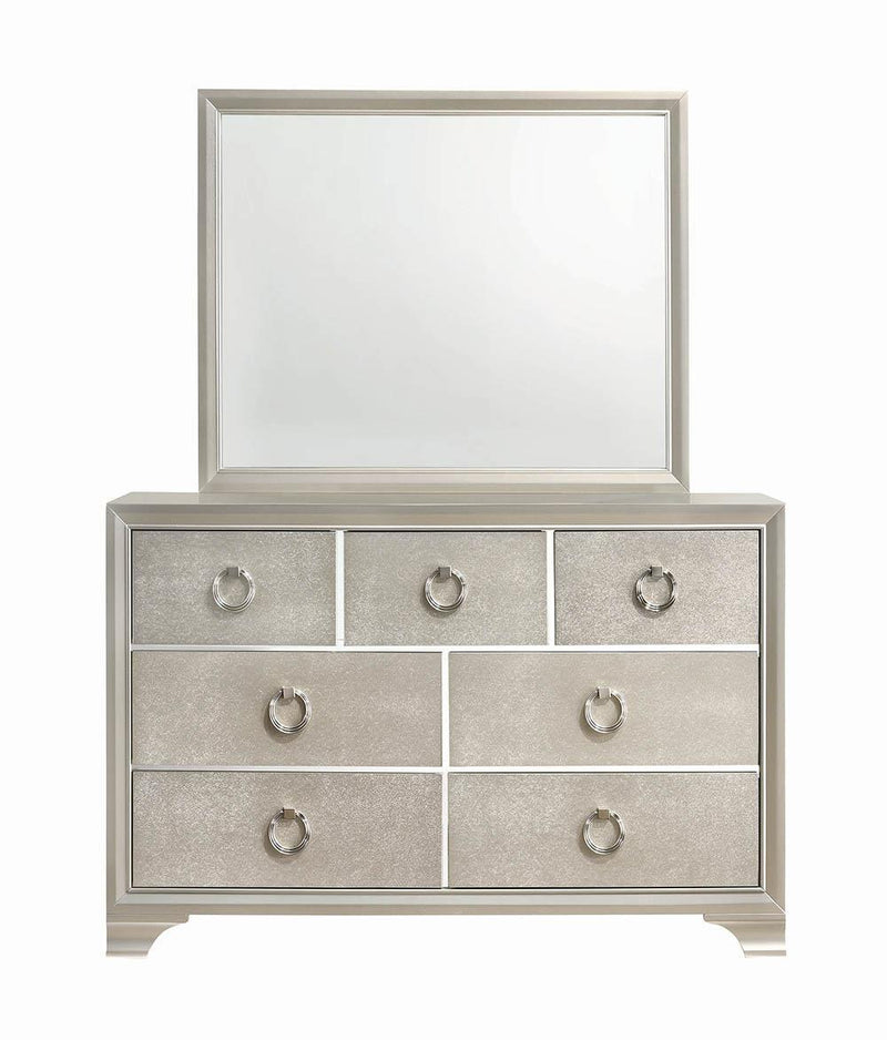 Salford Rectangular Dresser Mirror Metallic Sterling