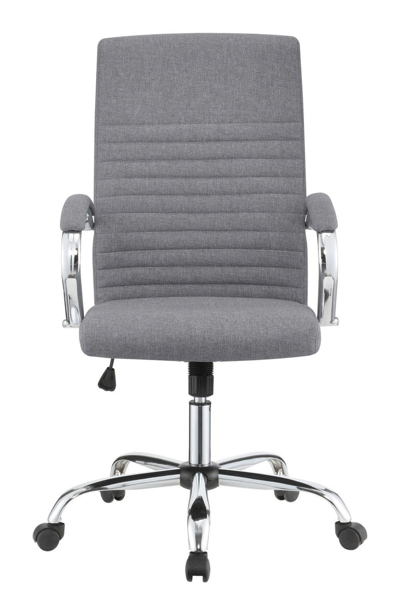 Abisko Upholstered Office Chair with Casters Grey and Chrome